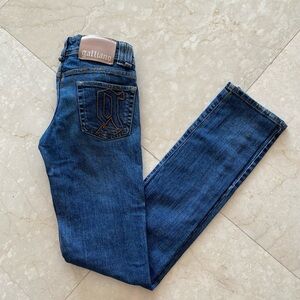 Authentic Rare Vintage John Galliano Women's Stretch Straight Leg Jeans 24x38